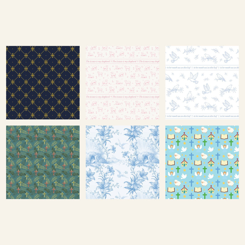 Six Fig & Trellis wallpaper patterns
